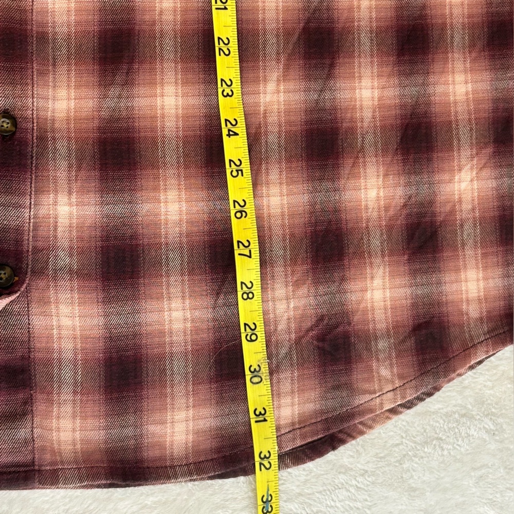 Carhartt Women's Button Down Burgandy Flannel Plaid Shirt Size 3X (24W/26W) - Picture 7 of 14